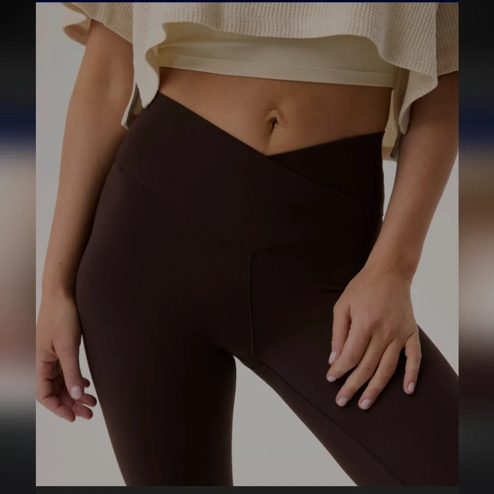 OFFLINE By Aerie Real Me High Waisted Crossover Flare Legging - Picture 2 of 10